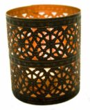 T-Light Holder Metal Floral