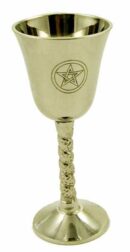 Goblet Brass Pentagram H12cm