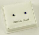 Earring Silver Sapphire Stone