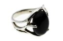 Silver Ring Oval Onyx
