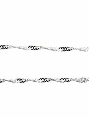 Silver Chain Singapore Curb 16 Inch